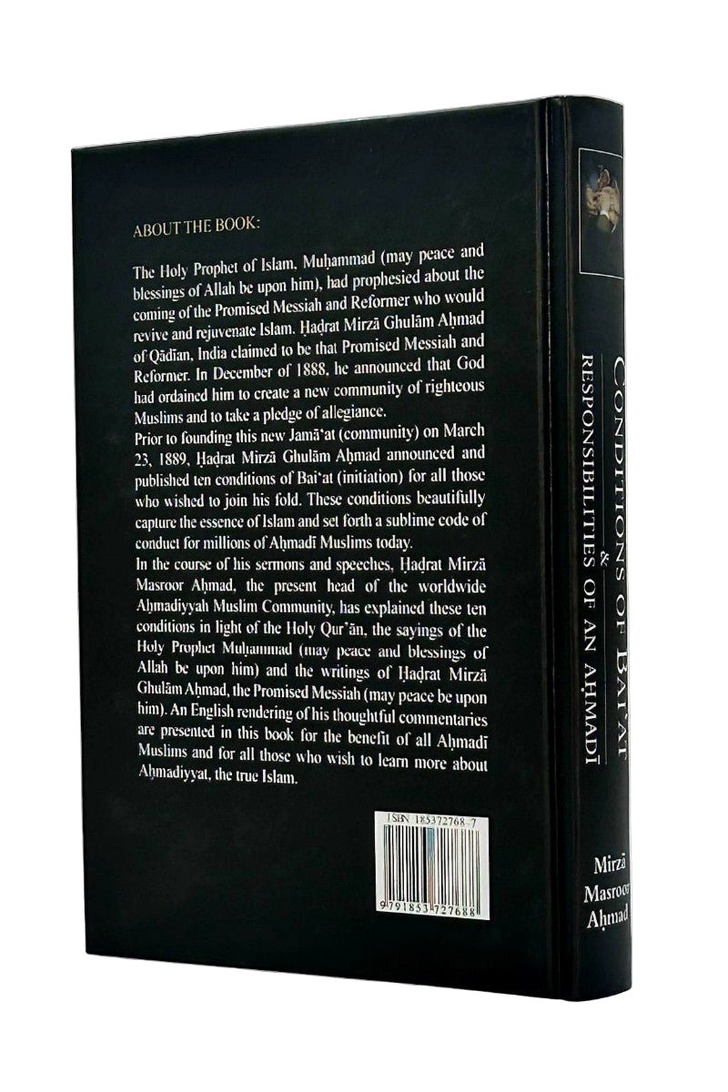 Back cover of a book with text and a barcode on a white background