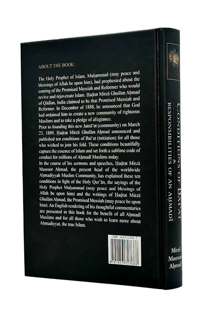 Back cover of a book with text and a barcode on a white background