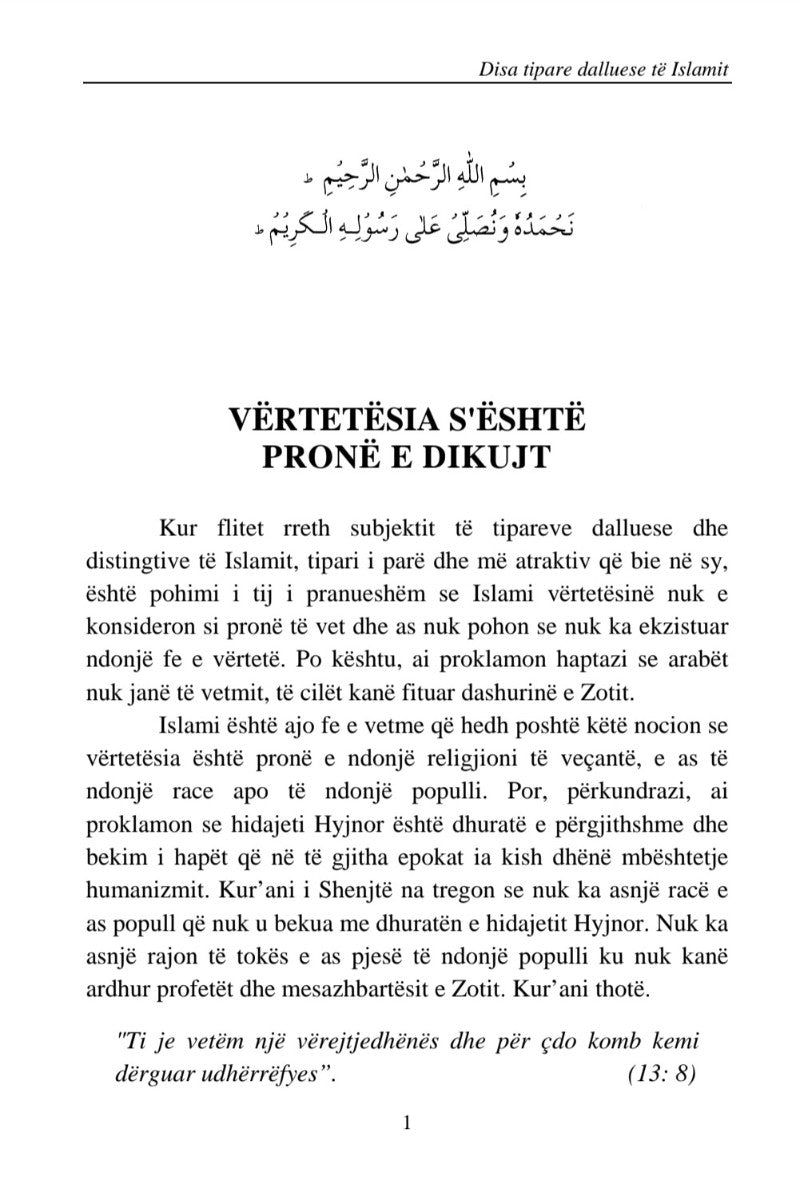 Text in Albanian on a white background