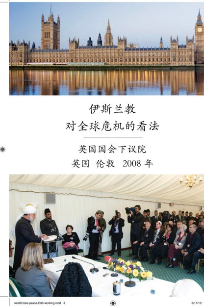 A book cover featuring a split photograph: the top half shows the London Palace of Westminster and Big Ben across reflective water, and the bottom half shows an indoor audience or meeting scene with people seated and standing. Chinese text is centered on a white background.