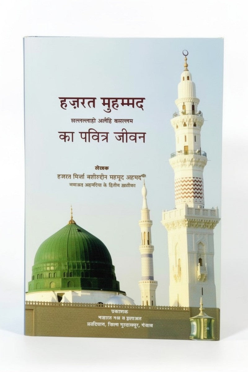 Book cover with a green dome and white minaret on a blue background