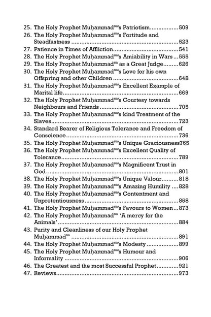 Table of contents in English 