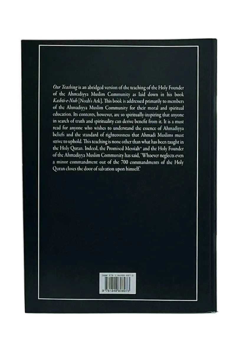 Back cover of a book with text and a barcode on a white background