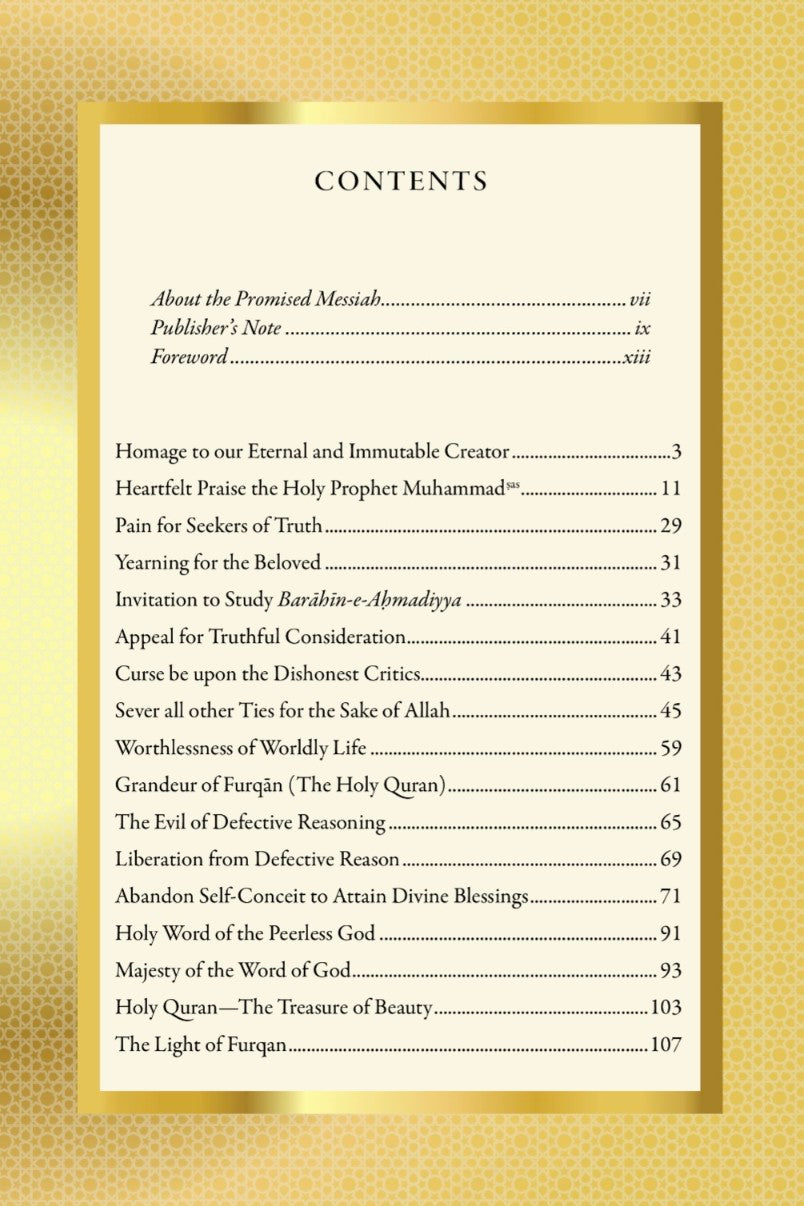 Selected Persian Poems Of The  Promised Messiah (with English Translation)