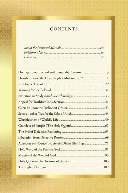 Selected Persian Poems Of The  Promised Messiah (with English Translation)