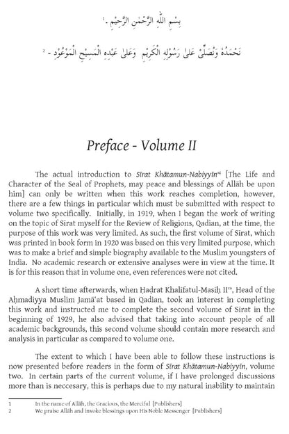 The Life & Character of the Seal of Prophets Vol II