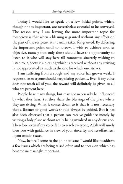 Blessings of Khilafat