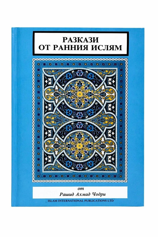 Book cover with decorative design and text on a blue background