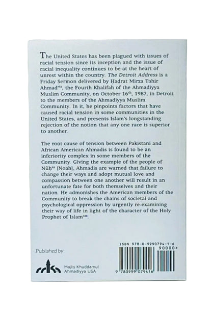 Back cover of a book with text and a barcode on a light gray background