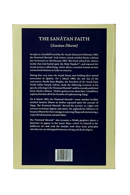 Back cover of a book with text and a barcode on a white background