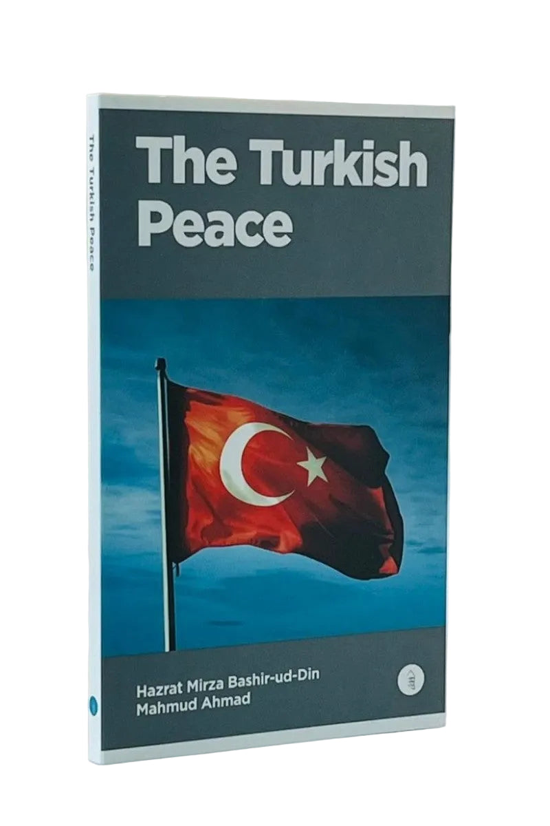 The Turkish Peace book with a dark gray cover featuring the title in white text and an image of the Turkish flag against a blue sky.