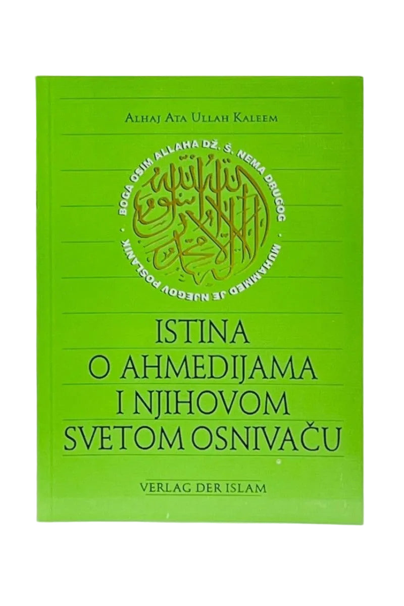 Green book with text and title on a white background