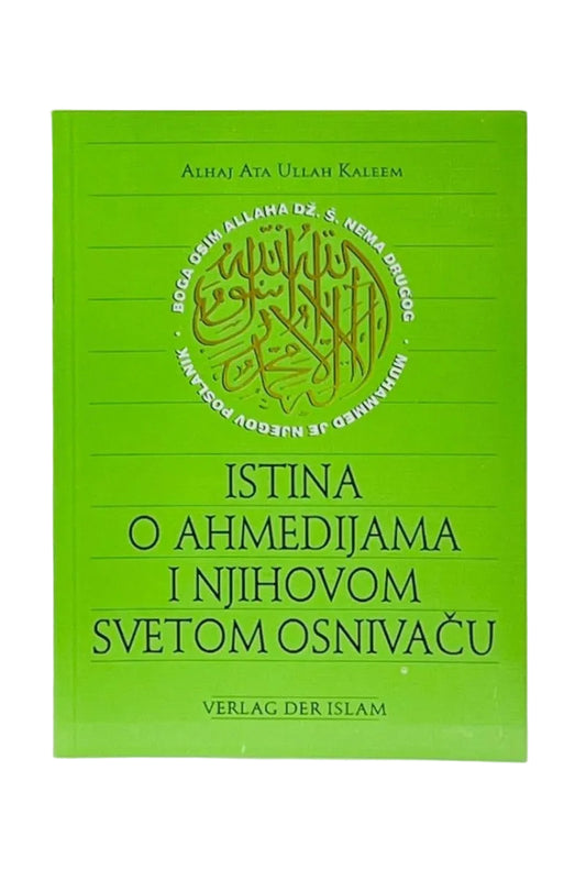 Green book with text and title on a white background