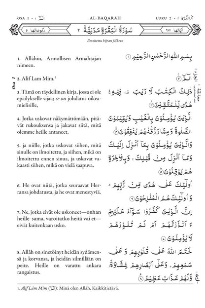 Holy Quran with Finnish Translation (Pyhän Koraanin suomenkielinen käännös)