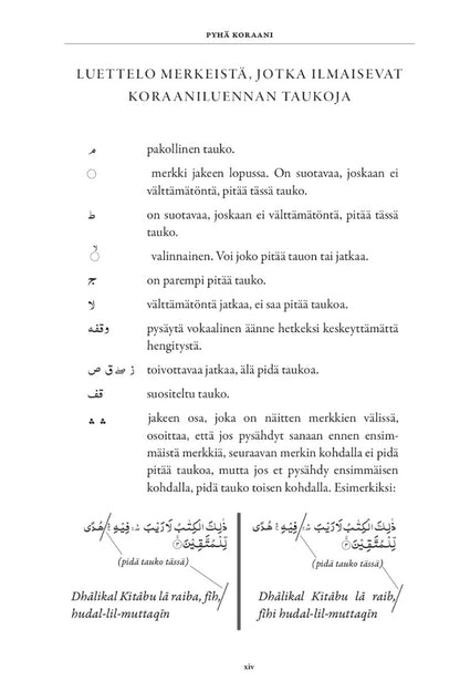 Holy Quran with Finnish Translation (Pyhän Koraanin suomenkielinen käännös)