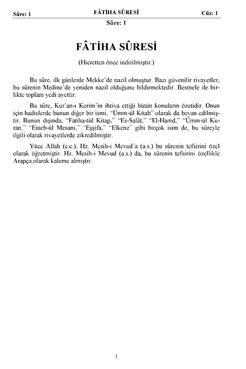 KUR'AN-I KERİM VE TÜRKÇE MEALi (Holy Quran with Turkish translation)