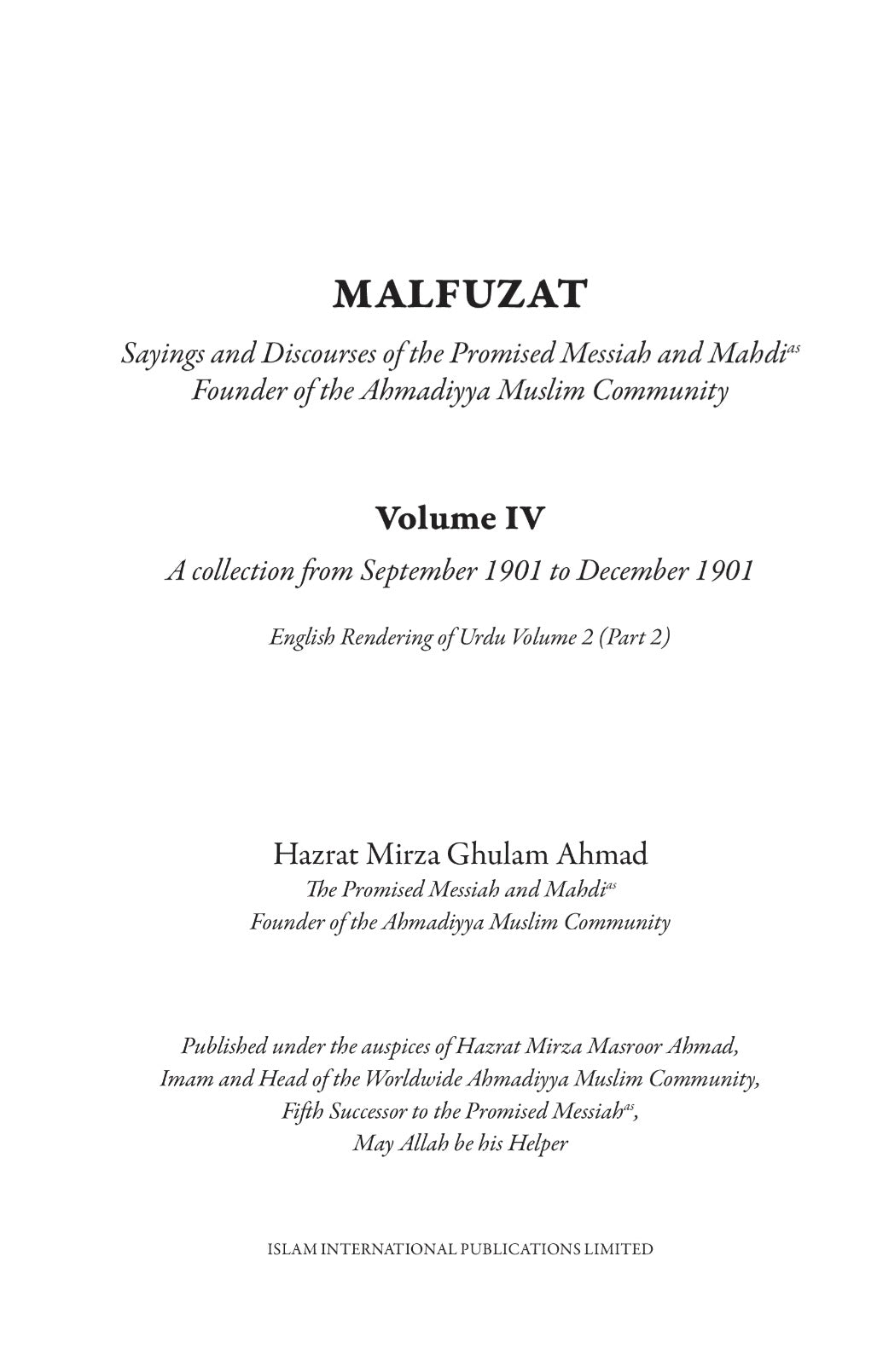 Malfuzat - Volume 4