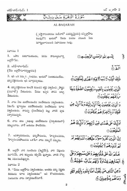 తెలుగు అనువాదంతో ఖుర్ఆన్(Holy Quran with Telugu translation)