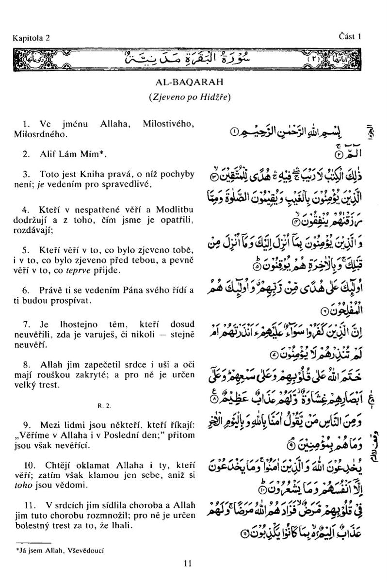 Svatý korán se čínským překladem (Holy Quran with Czech translation )
