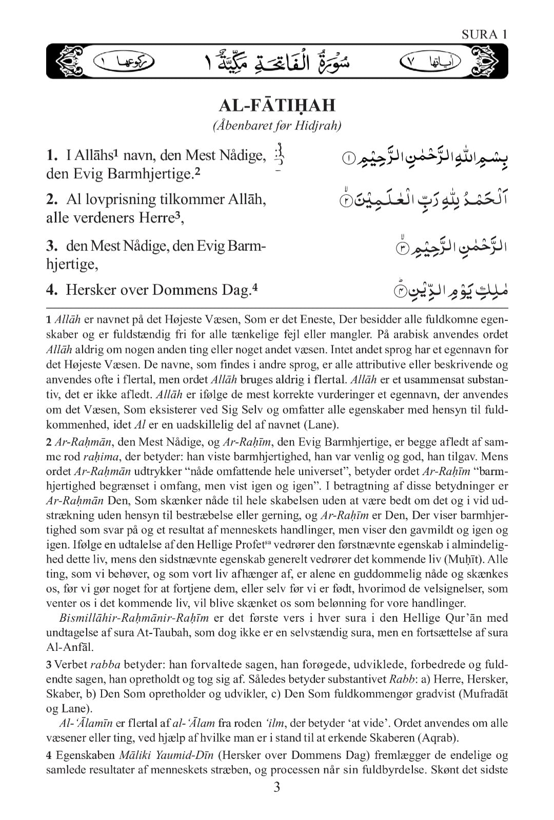 DEN HELLIGE QUR'ÂN (The Holy Quran with Danish Translation)