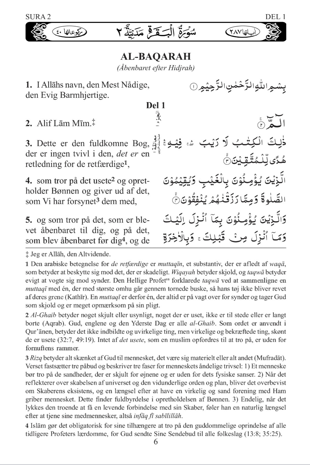 DEN HELLIGE QUR'ÂN (The Holy Quran with Danish Translation)
