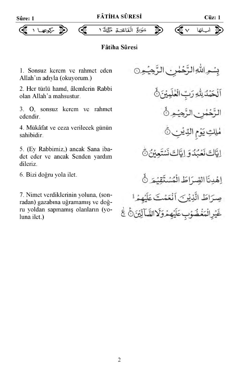 KUR'AN-I KERİM VE TÜRKÇE MEALi (Holy Quran with Turkish translation)