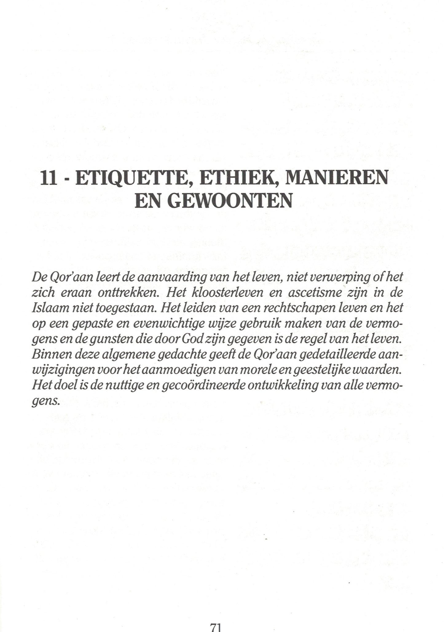 GESELECTEERDE VERZEN UIT DE HEILIGE QOR'AAN (Selected verses of Quran in Dutch)