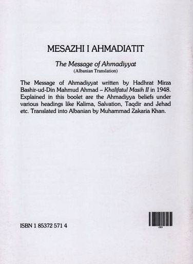 Message of Ahmadiyyat