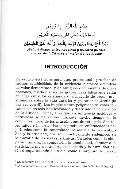 Spanish and arabic text in black color on white background 