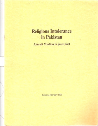 Religious intolerence in Pakistan