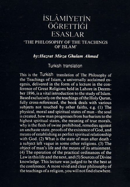 The Philosophy of The Teaching of Islam (Turkish)