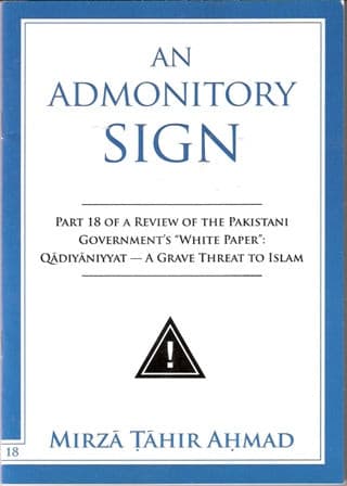 An Admonitory Sign