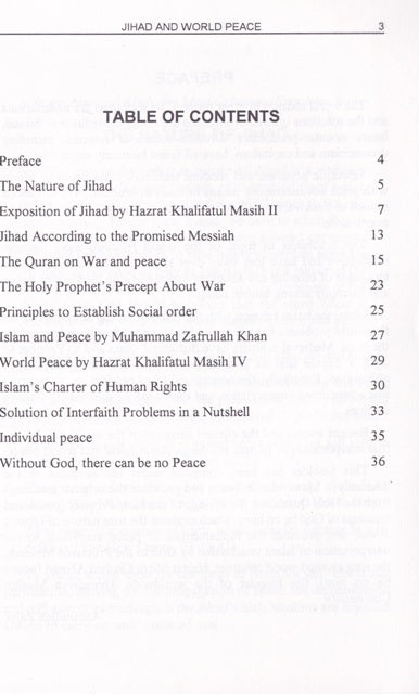 Jihad and world peace.