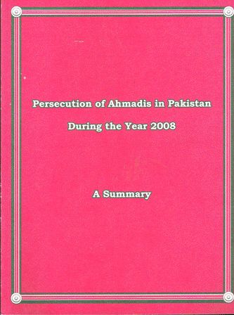 Persecution of Ahmadies in Pakistan during 2008