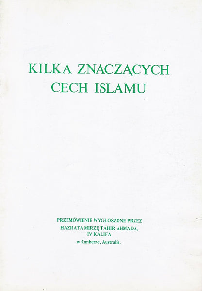 Some Distinctive Features of Islam (Polish)