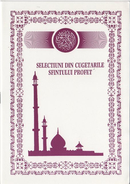 Selected Sayings of the Holy Prophet(pbuh) Romanian Translation