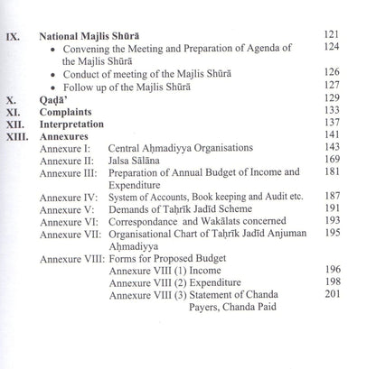 Rules and Regulations of Tahrik Jadid Anjuman Ahmadiyya